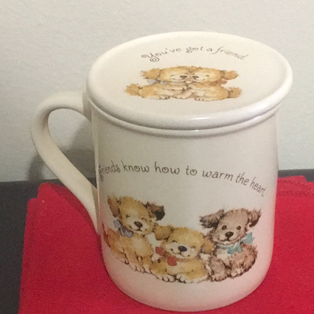 Vtg. Hallmark Mug Mates Friendship Puppy  Theme